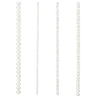 12 Pack: Clear Faceted Glass Rondelle Beads by Bead Landing™