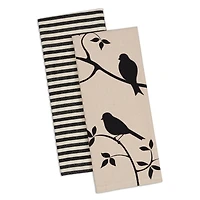 DII® For The Birds Striped Dishtowel, 2ct.