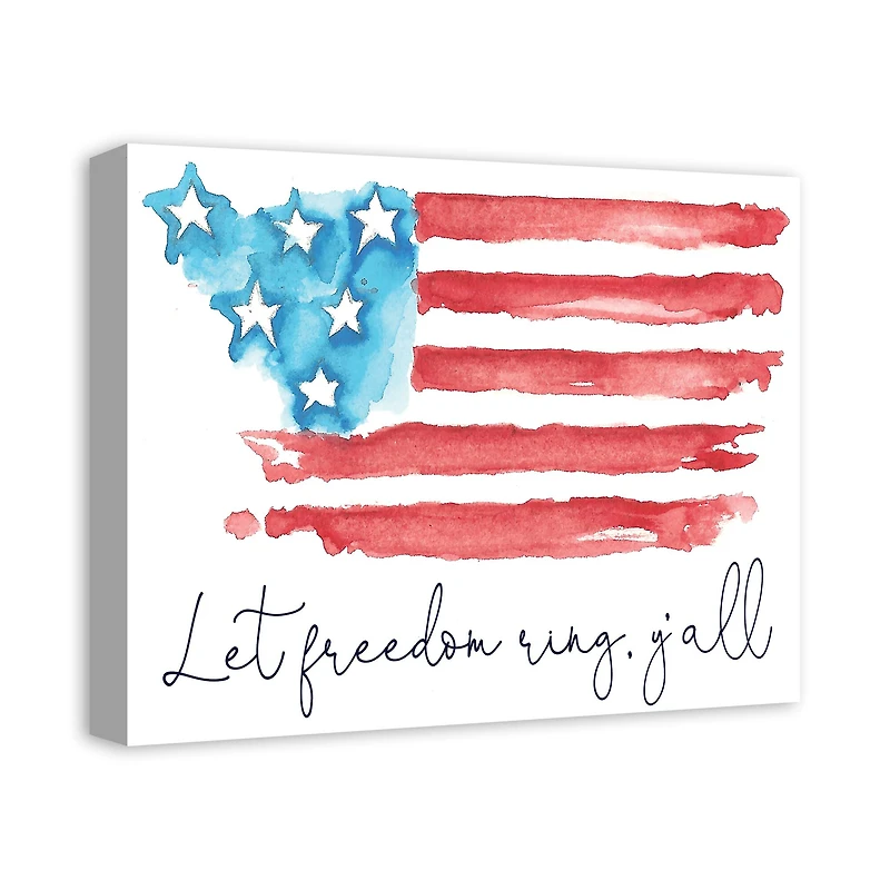 Let Freedom Ring Y'all Canvas Wall Art