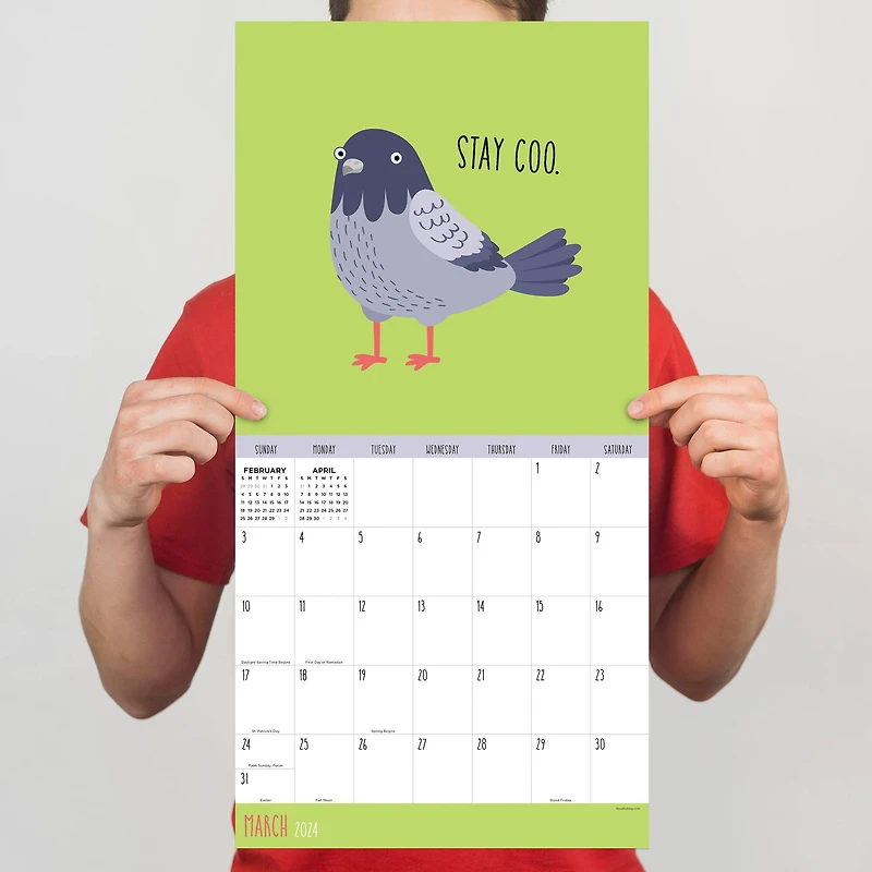 TF Publishing 2024 Puns Wall Calendar