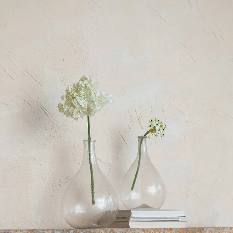 Hello Honey® 11" Clear Rounded Timeless Elegance Glass Bottle Vase