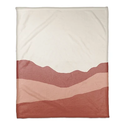 Pink Mountains 50" x 60" Coral Fleece Blanket