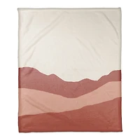 Pink Mountains 50" x 60" Coral Fleece Blanket