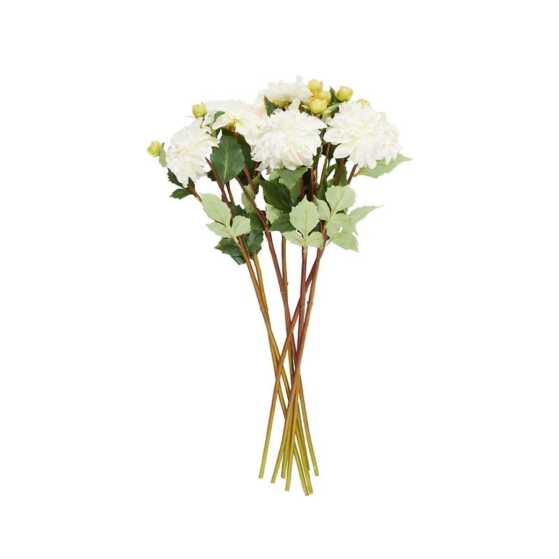 30" White Dahlia Artificial Flower Stem, 8ct.