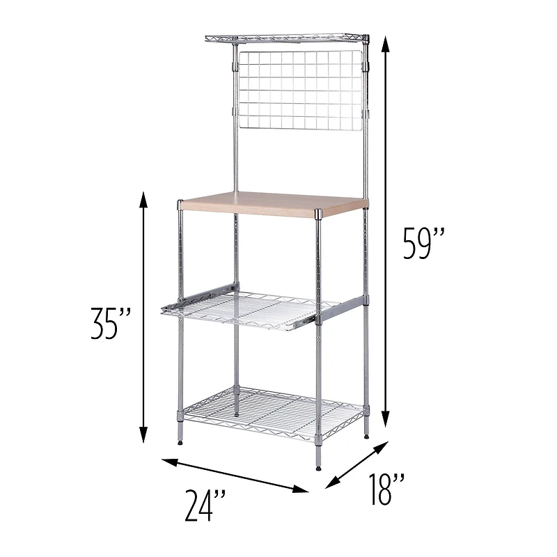 Honey Can Do Microwave Shelving Unit with Shelves