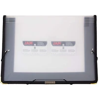 JAM Paper Clear 13" x 9.75" Expandable Elastic Closure Plastic Portfolio