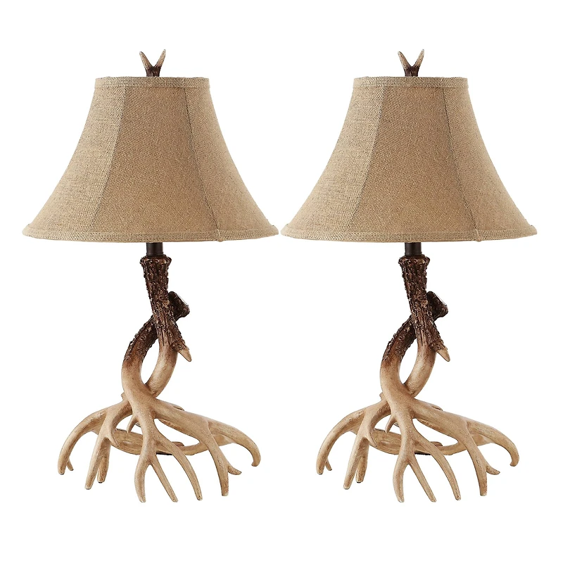 Sundance Faux Antler Table Lamp Set in Brown