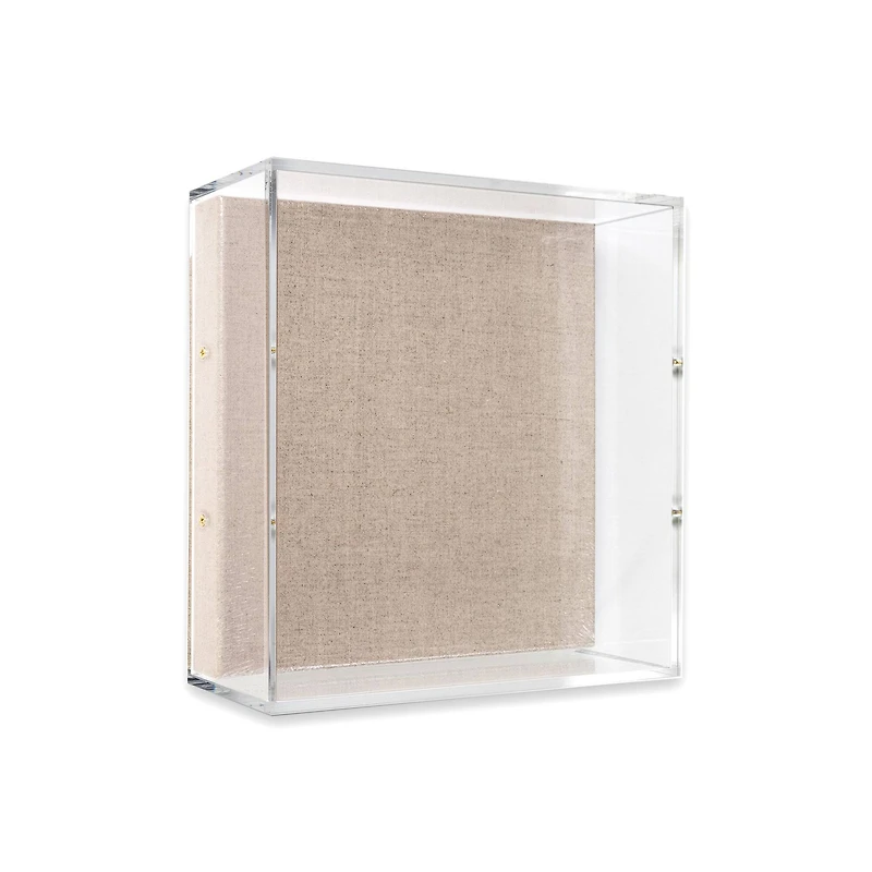 Wexel Art UV Grade Acrylic Shadowbox 3" Depth with Beige Linen Canvas