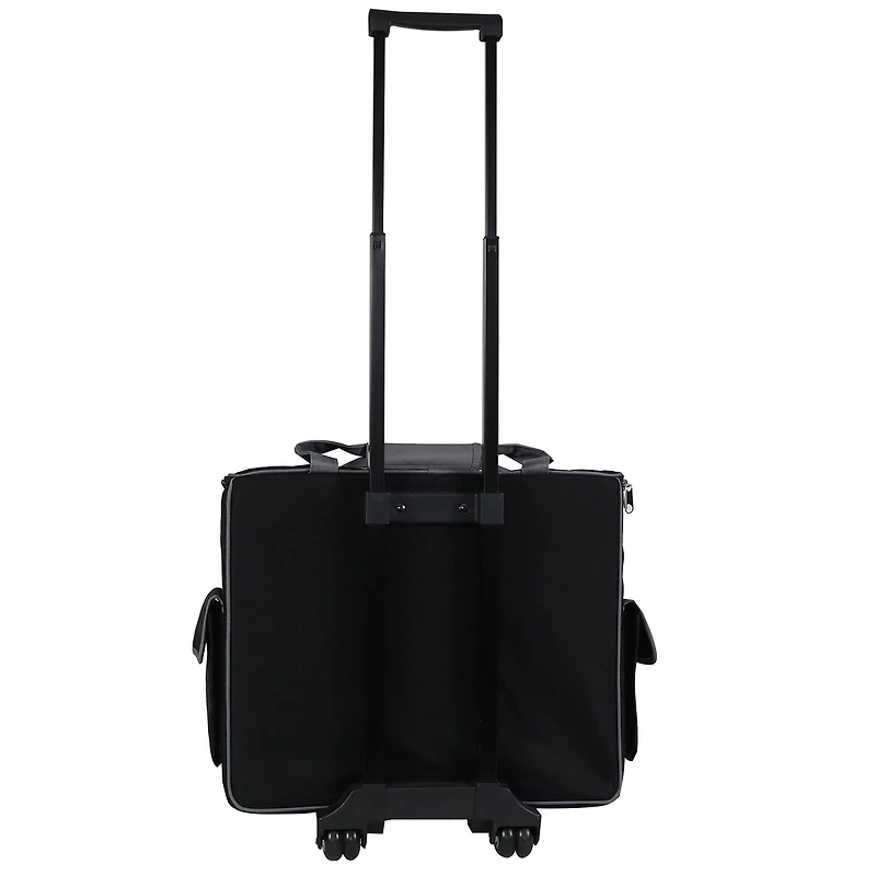 Everything Mary Black Quilted Sewing Machine Rolling Carrying Case