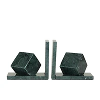 CosmoLiving by Cosmopolitan 6" Green Marble Orb Bookends Set