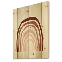 Designart - Terracotta Minimalist Boho Rainbow I