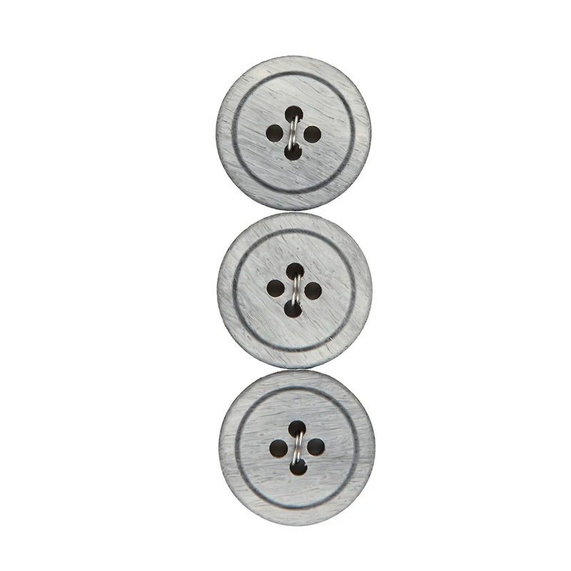LaMode® 3/4" Light Gray 4-Hole Buttons, 3ct.