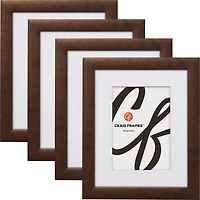 Craig Frames 4 Pack: Contemporary Rustic Copper Picture Frame with Mat