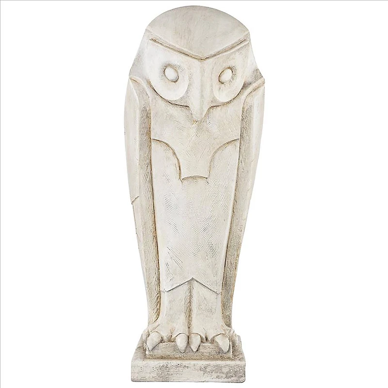 Design Toscano 32" Polar Owl Sentinel Art Deco Cubist Bird Statue