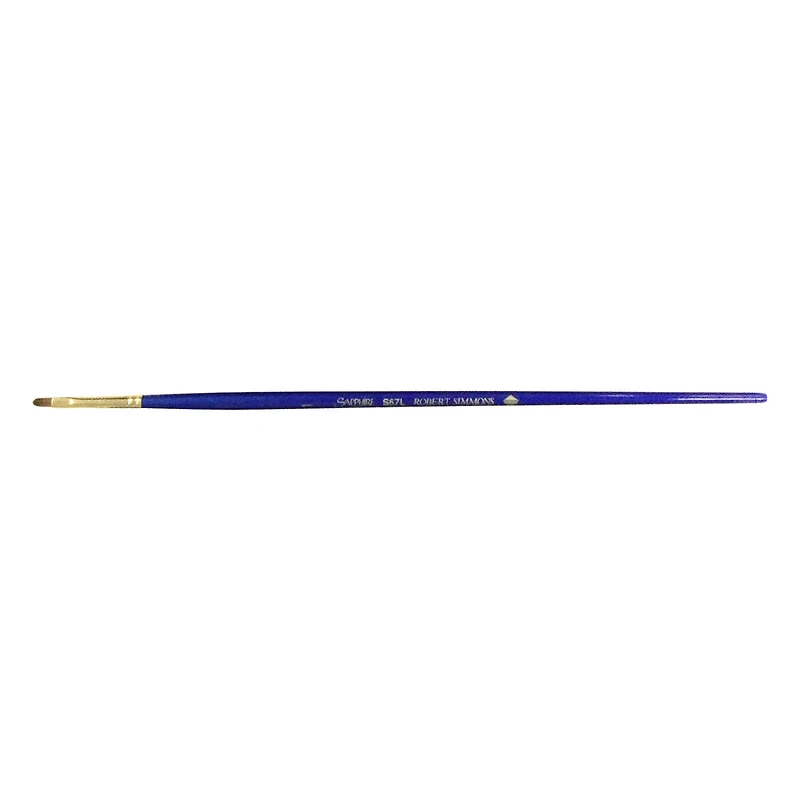 Robert Simmons Sapphire Long Handle Filbert Brush, Size 1