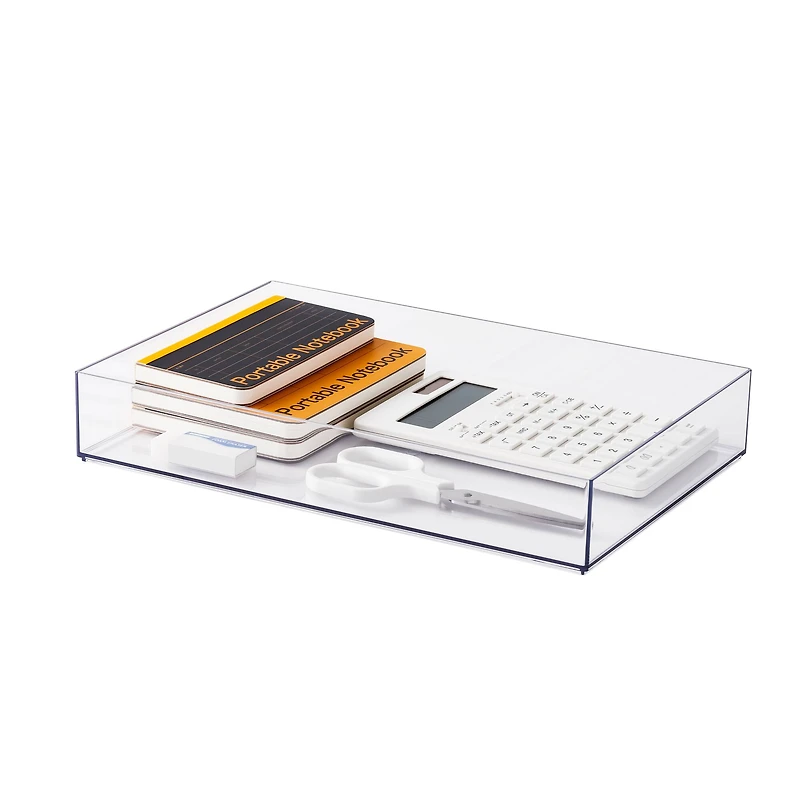 12 Pack: 12" x 8" Clear Stacking Storage Tray by Simply Tidy™