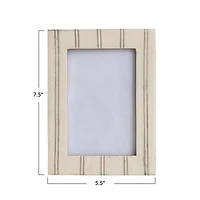 Hello Honey® Cream & Gold Pinstripe Photo Frame