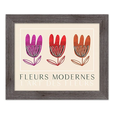 Fleurs Modernes Wall Print in Frame