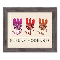 Fleurs Modernes Wall Print in Frame