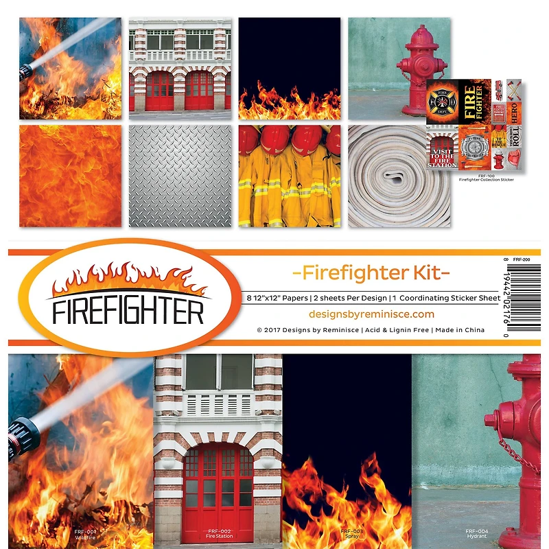 Reminisce Collection Kit 12"X12"-Firefighter