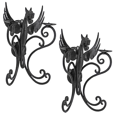 Design Toscano Castle Dragon Wall Sconces, 2ct.