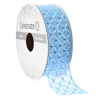 1" x 3yd. Blue Hook Weave Ribbon by Celebrate It™