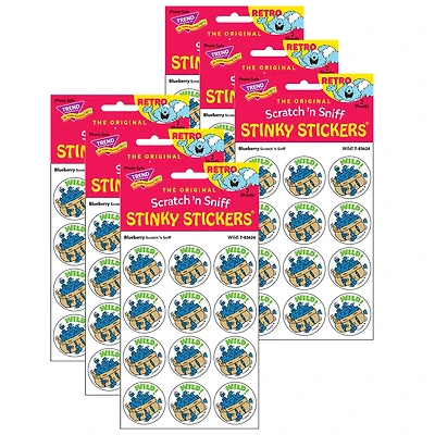 TREND Enterprises® Wild! Blueberry Scented Stickers, 6 Packs of 24