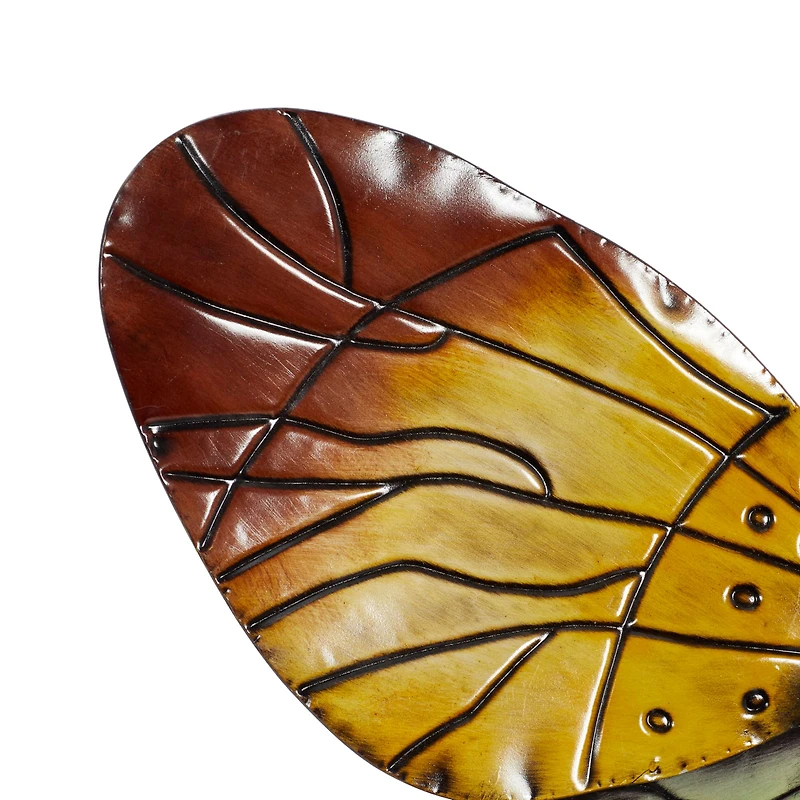 Red Metal Eclectic Wall Decor, 36" x 27"