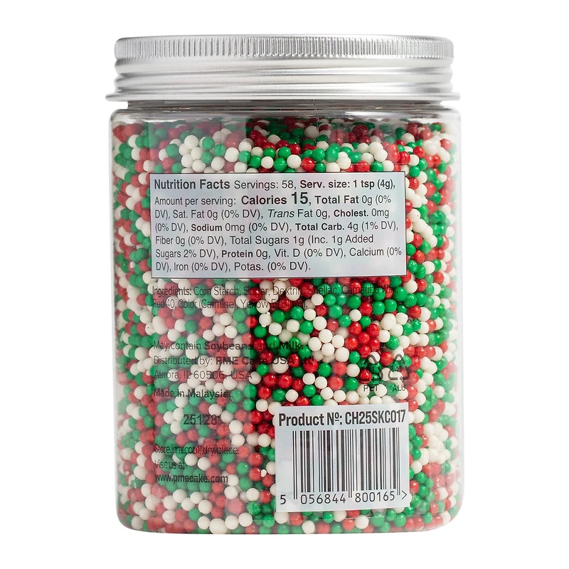 PME Cake Sweet Street® Jolly Holiday Nonpareils Sprinkle Mix