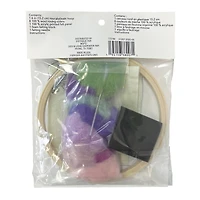 6" Lavender Needle Felting Kit with Hoop by Loops & Threads®