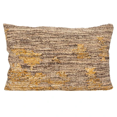 Hello Honey® 24" Woven Mélange Wool Blend Bouclé Lumbar Pillow