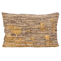 Hello Honey® 24" Woven Mélange Wool Blend Bouclé Lumbar Pillow