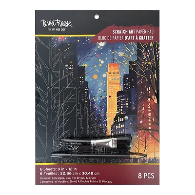 Brea Reese™ 9" x 12" Christmas in the City Scratch Art Paper Pad