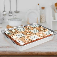 Silver Lining by Durable Packaging Foil Ready Mix Cake Pans with Lids, 2ct.