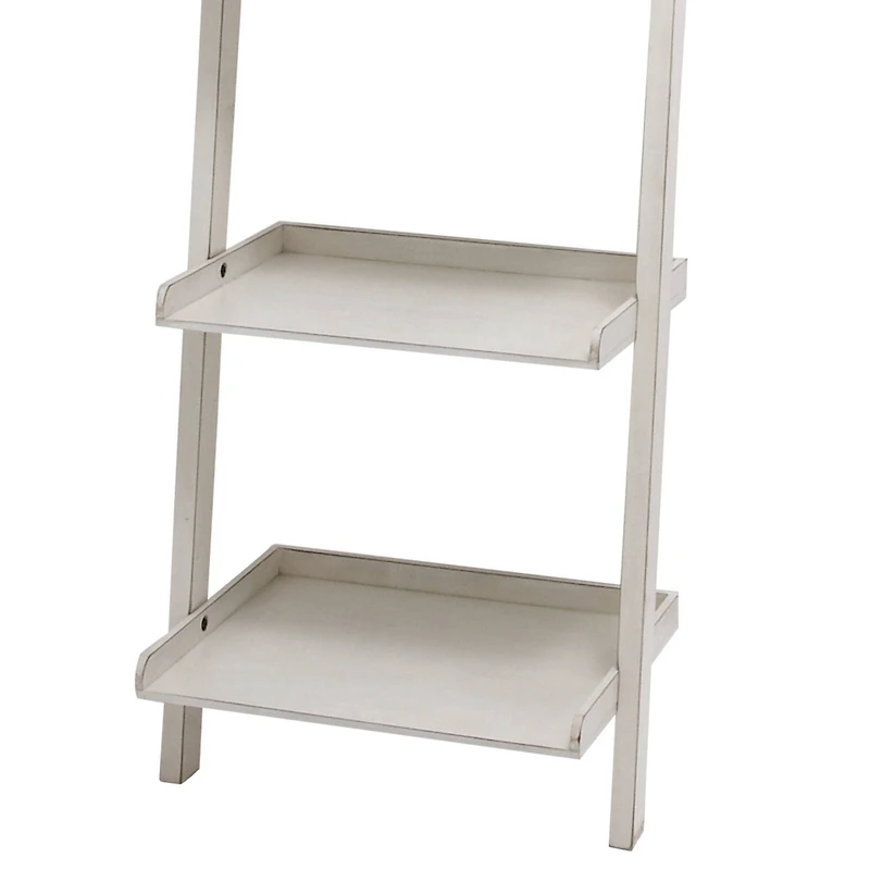 White Wood Traditional Shelving Unit, 69 " x 20 " x 14 "