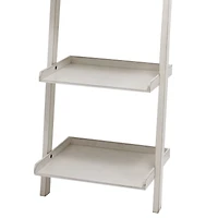 White Wood Traditional Shelving Unit, 69 " x 20 " x 14 "