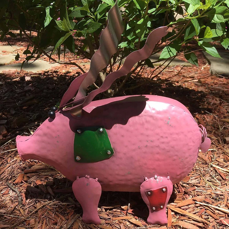 Santa's Workshop 11" Iron Flying Pig