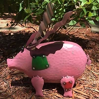 Santa's Workshop 11" Iron Flying Pig