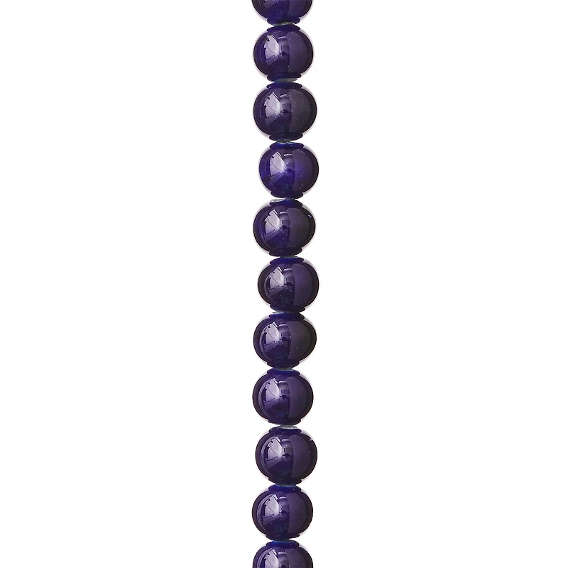 12 Pack: Sapphire Ceramic Round Beads, 8mm by Bead Landing™