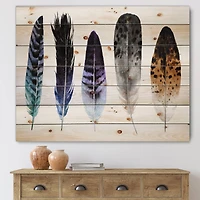Designart - Colourful Boho Feathers II