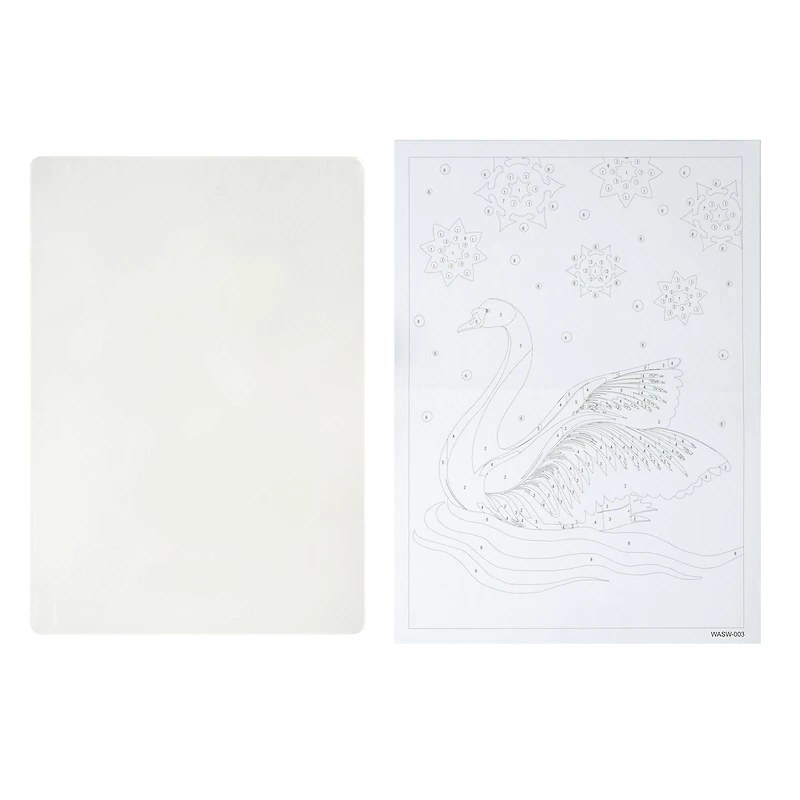 5" x 7" Swan & Snowflakes Paint-by-Number Acrylic Surface Kit by Artist's Loft®