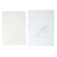 5" x 7" Swan & Snowflakes Paint-by-Number Acrylic Surface Kit by Artist's Loft®