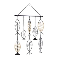 Black Metal Coastal Wall Decor, 31" x 21" x 1"