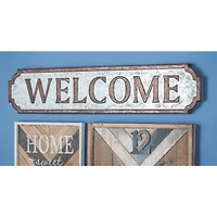 Galvanized Metal Farmhouse Welcome Sign