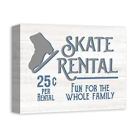 Skate Rental 14x11 Canvas Wall Art