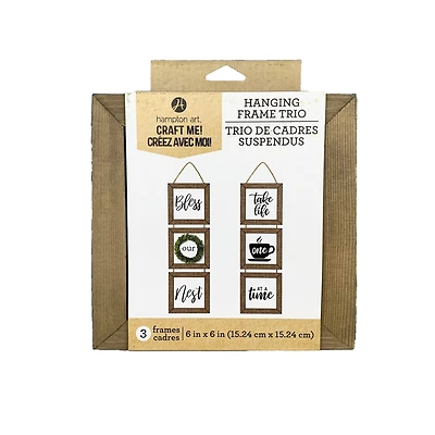 Hampton Art™ Rustic 6" x 6" Framed Hanging Trio