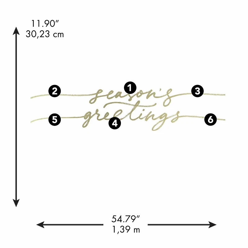 RoomMates Season's Greetings Peel and Stick Wall Decals