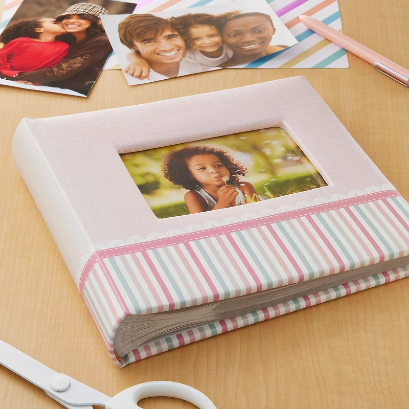 Pink Stripe 2-UP Photo Album by Recollections™