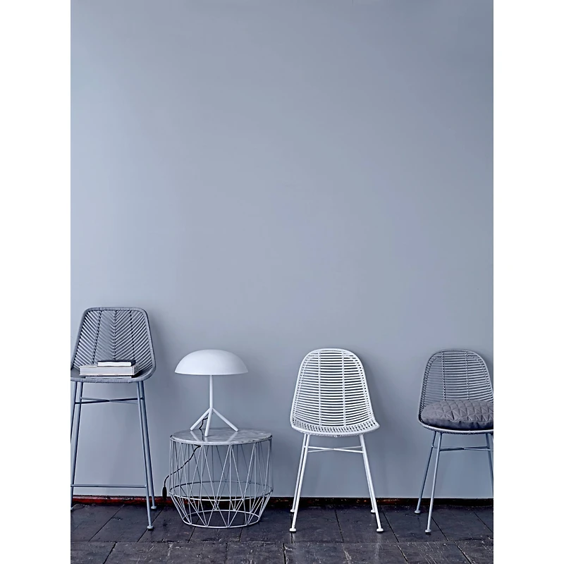 Hello Honey® 40.5" Gray Rattan Bar Stool with Metal Frame