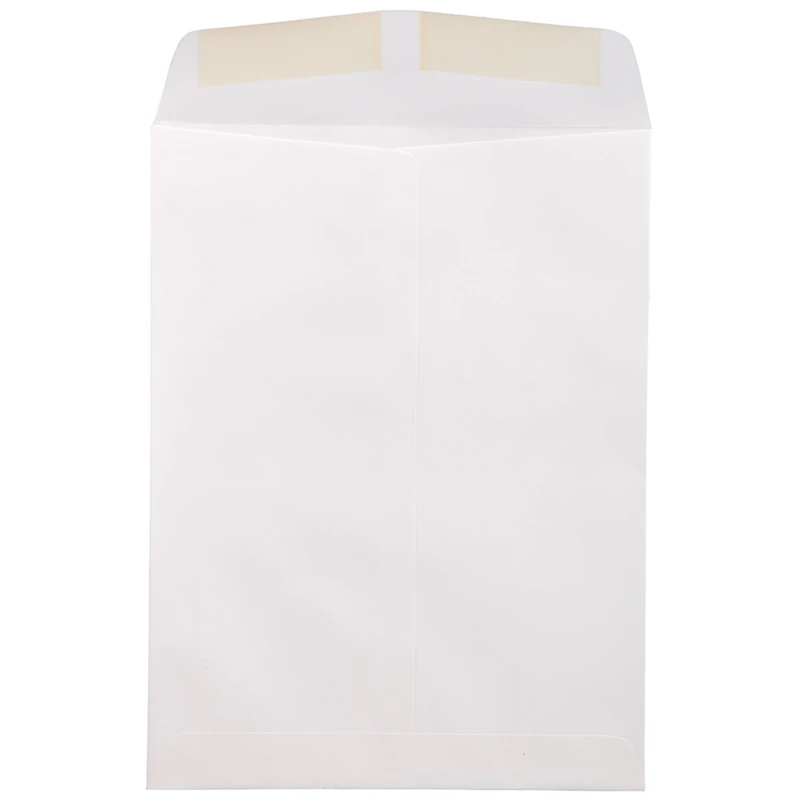 JAM Paper 9" x 12" Neenah Classic Linen Solar White Booklet Envelopes, 25ct.